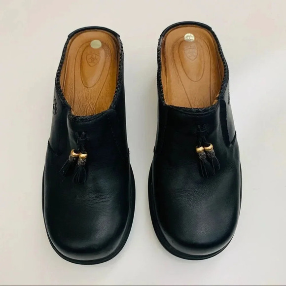 NWOT Ariat Leather Mules with Tassel - Picture 3 of 7